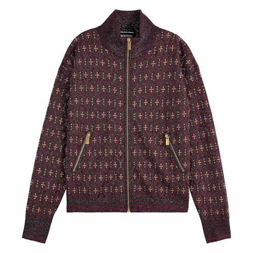 Scotch & Soda Jacquard Knitted Zip-Through Jacket